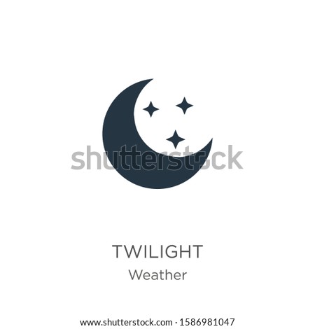 Twilight icon vector. Trendy flat twilight icon from weather collection isolated on white background. Vector illustration can be used for web and mobile graphic design, logo, eps10