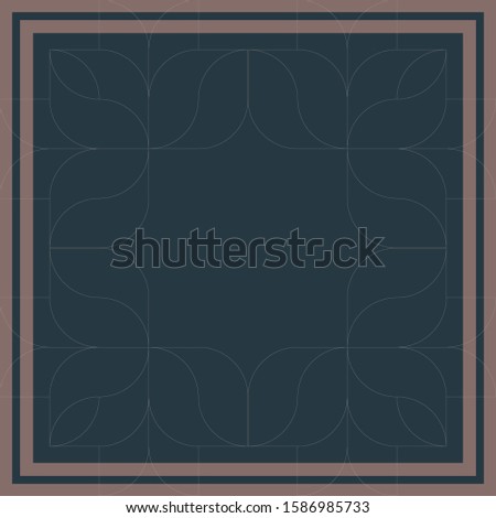 floral pattern for scarf and textile print, geometric flower pattern -vector, background