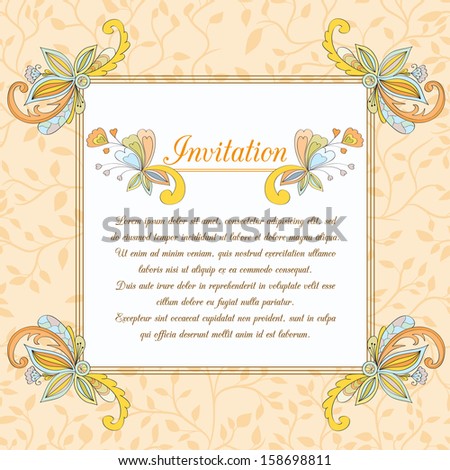 floral design card Vector illustration can be used for website background and greeting cards or cover decoration