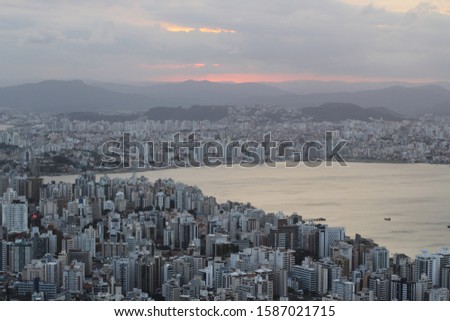 Florianopolis island seen from above.