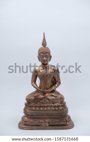 Buddha statue isolated on white background and have clipping paths for your easy design.