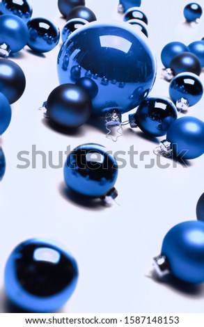 Detail view of Christmas ornaments