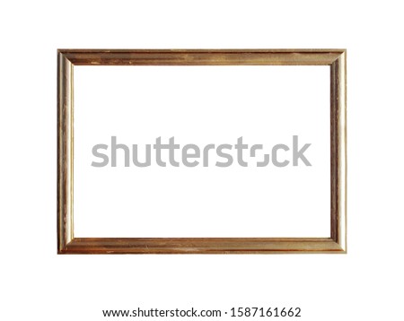 gold antique square photo frame