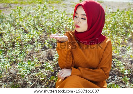Portrait of Beautiful Stylish Hijab Girl
