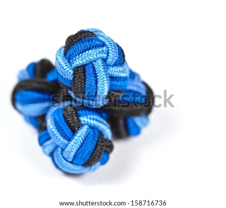 Silk knot colored shirt cufflinks