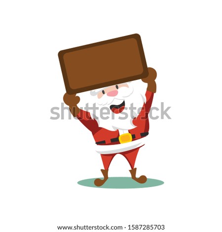 Collection of Christmas Santa Claus. funny cartoon characters Vector illustration isolated on white background. 