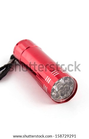 Red flashlight n  white background