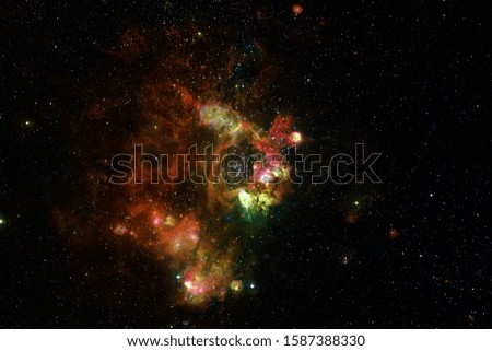 Incredibly beautiful galaxy in outer space. Black hole. Elements of this image furnished by NASA.