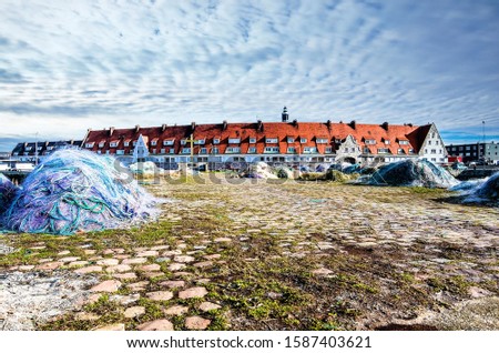 fishing port of the city of Calais in the north of France
 Royalty-Free Stock Photo #1587403621