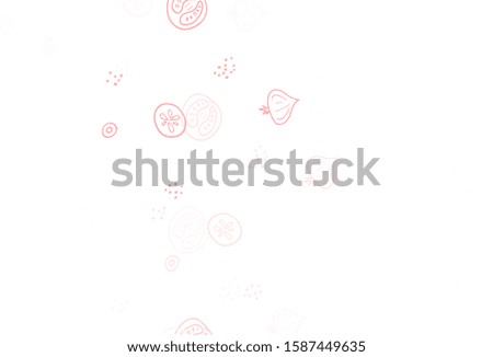 Light Red vector texture with delicious snacks. Beautiful colorful illustration with food in doodle style. Pattern for ads of breakfast, lunch, dinner.