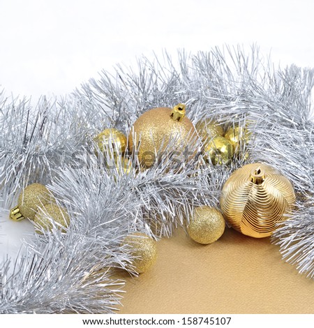 Golden and silver Christmas decorations
