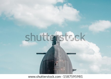A picture of an abandoned submarine at Malacca, Malaysia