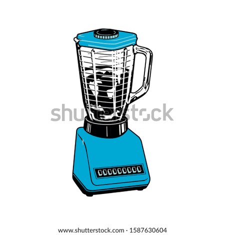 HAND BLENDER of bakery, cooking. Vector line icons suitable for info graphics, print media and interfaces
