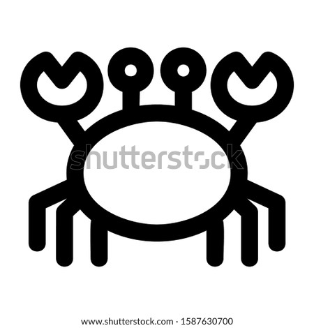 crab icon isolated sign symbol vector illustration - high quality black style vector icons
