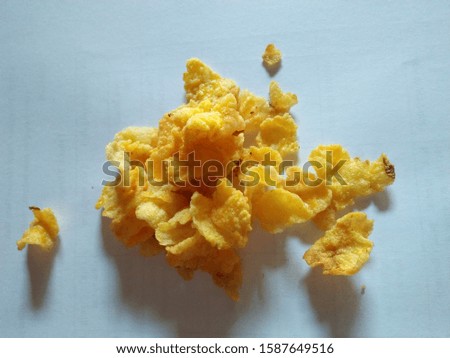 This is a picture of a cracker made from corn