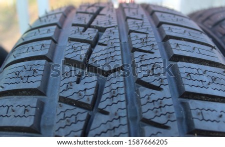 New winter tires, black winter tires. Image 
