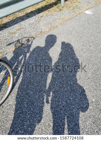 view​ of​ lovers and​ bicycles on​ dating time