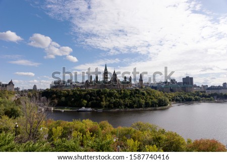 View of the Parliament Buildings in Ottawa. Ontario. Canada