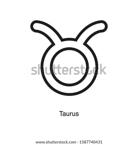 Taurus linear icon vector on white background. Black icon illustration