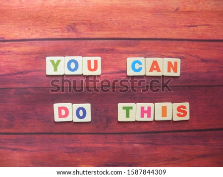 Text You can do this on wood background
