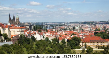 View of entire city of Prague