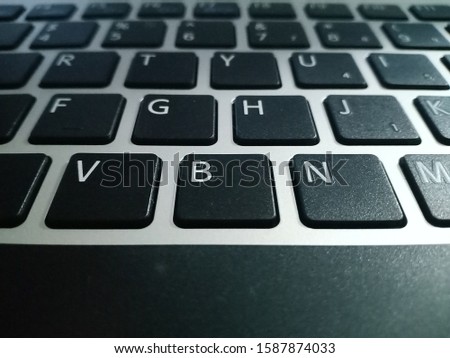 The black colour of computer keyboard
