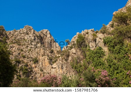 the beuteful view from les fonts de algar one place in Alicante-Spain