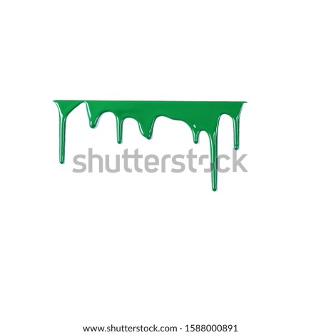  Colorful paint dripping isolated on a white background
