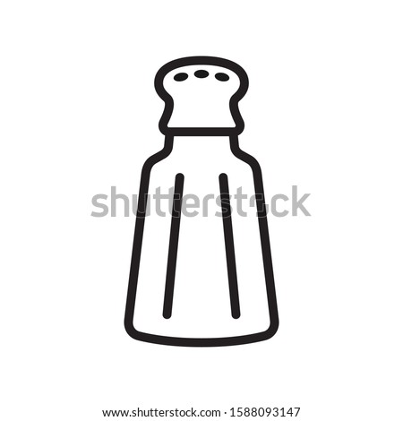 Salt, pepper shaker icon in trendy outline style design. Vector graphic illustration. Suitable for website design, logo, app, and ui. Editable vector stroke. EPS 10.