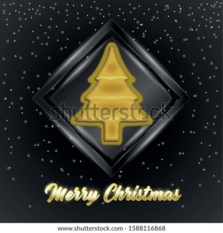 Merry christmas poster with a - Vector