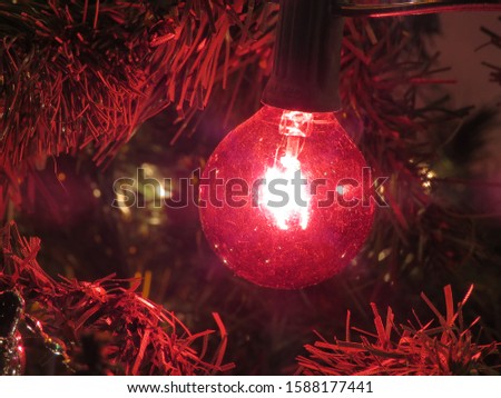      Christmas Tree Red Blinking Light                          