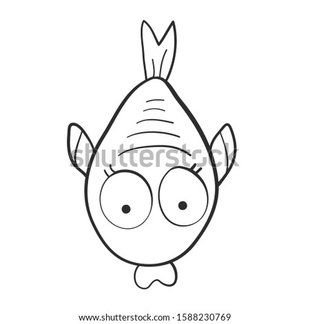 Fish. Icon. Print. Vector illustration