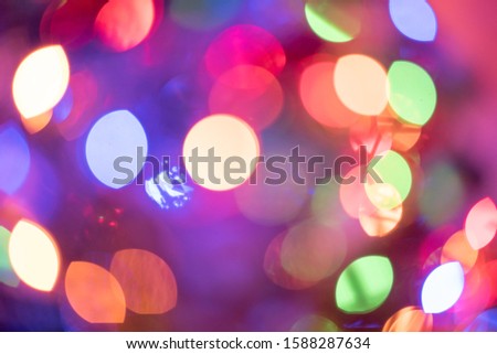 Christmas colorful background, abstract defocused lights