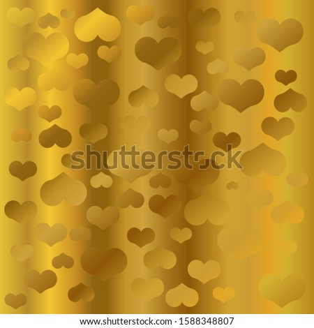 gold halftone gradient background with metal reflecting Christmas trees