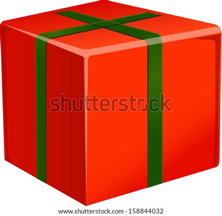 Vector illustration of a Christmas present