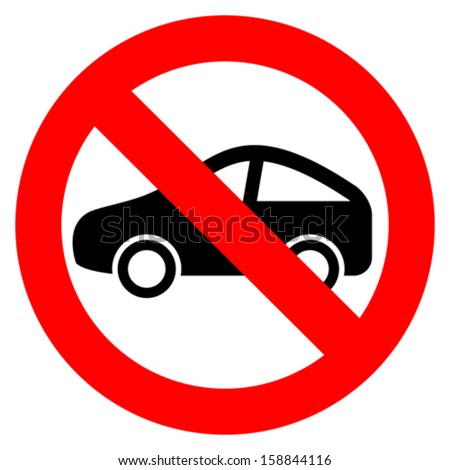 No car vector sign