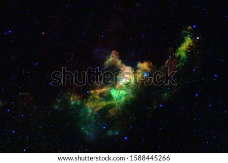 Incredibly beautiful galaxy in outer space. Black hole. Elements of this image furnished by NASA.