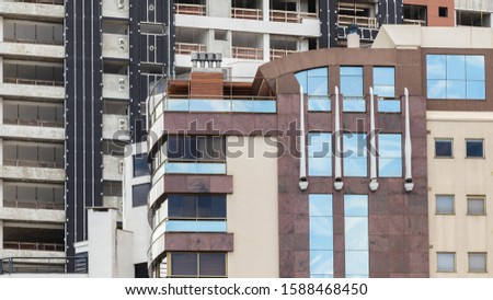 Background with facade of buildings