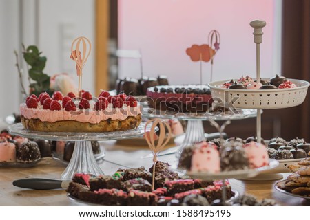Picture of cakes and snacks. 