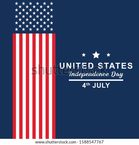 United States Independence Day template design. Vector Eps 10 Royalty-Free Stock Photo #1588547767