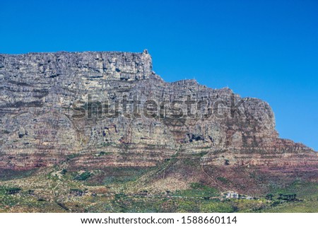 Table Mountain from Cape Town in South Africa