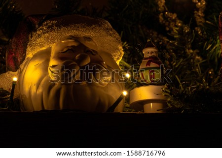 Santa on the mantle for Christmas