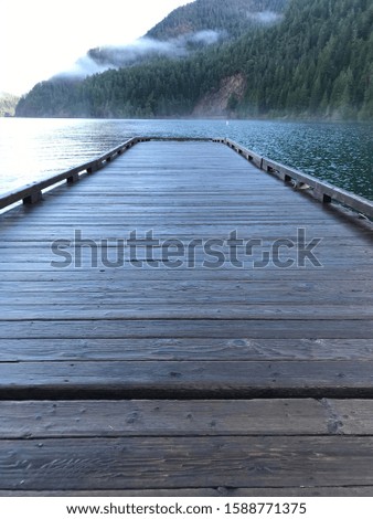Dock on a mountain lake