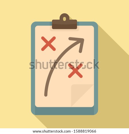 Manager plan action icon. Flat illustration of manager plan action vector icon for web design