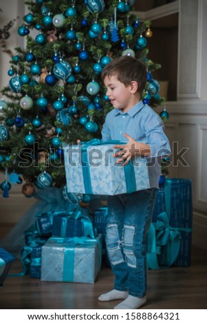 Nice kid at Christmas time, children lifestyle