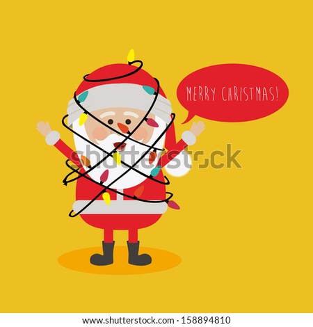 christmas design over yellow  background vector illustration