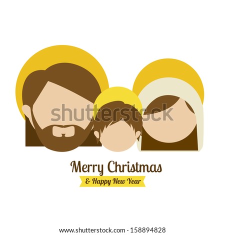 merry christmas  design over  white  background vector illustration
