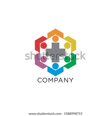 logo human health community design icon