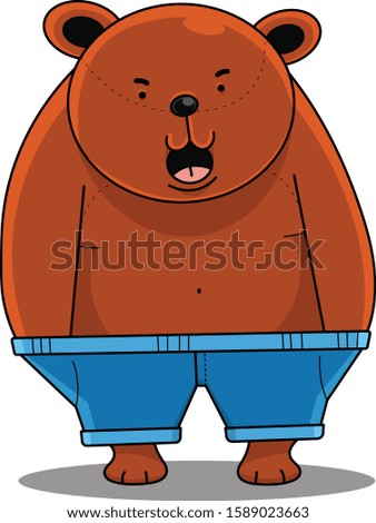 an illustration of brown bear.