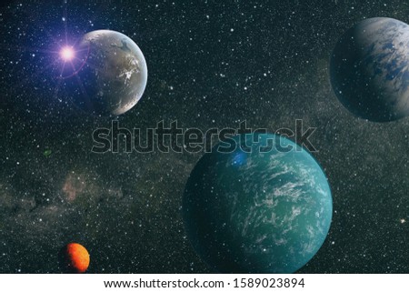 Distant galaxy. Abstract image. Elements of this image furnished by NASA.